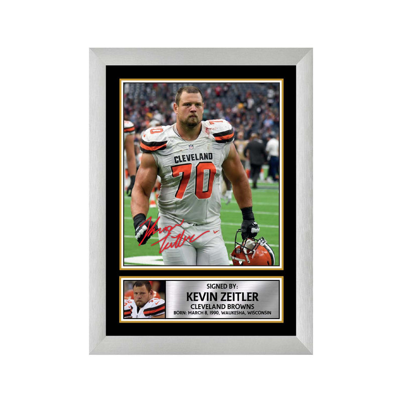 Kevin Zeitler Limited Edition Football Signed Print - American Footballer