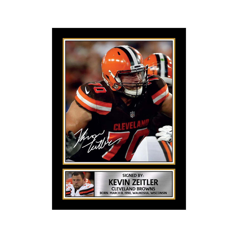 Kevin Zeitler 2 Limited Edition Football Signed Print - American Footballer
