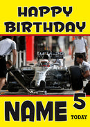 Personalised Kevin Magnussen F1 THEME INSPIRED PERSONALISED Kids Adult Birthday Card 6