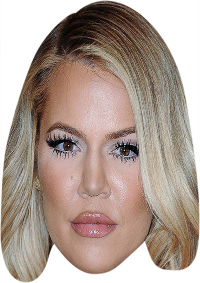 Khloe Kardashian BLONDE Celebrity Face Mask Fancy Dress Cardboard Costume Mask