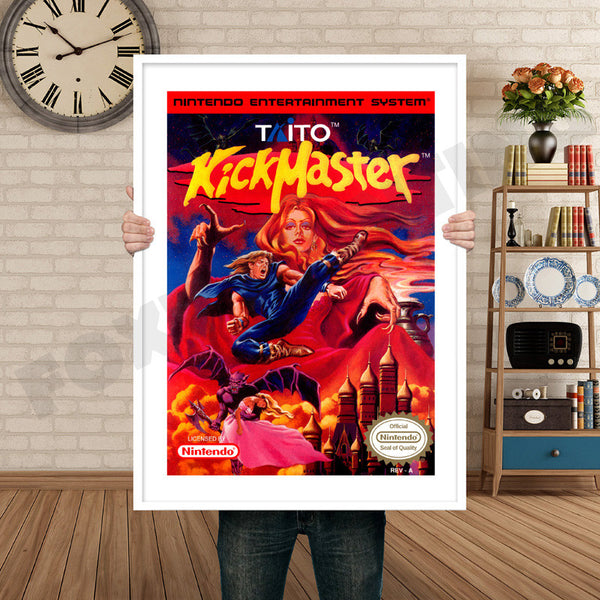 Kick Master Retro Game Inspired Theme Nintendo NES Gaming