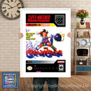 Kid Klown In Crazy Chase Super Nintendo GAME INSPIRED THEME Retro Gaming Poster A4 A3 A2 Or A1