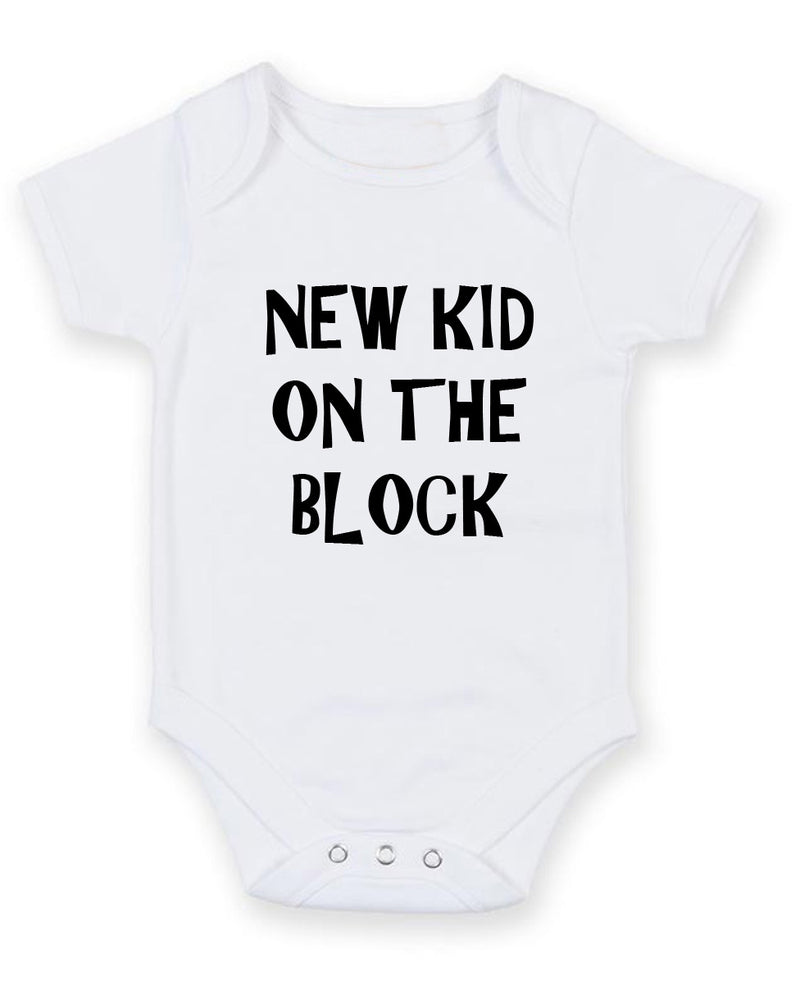 Kid On The Block Personalised Baby Boy Girl Unisex Short Sleeve Bodysuit