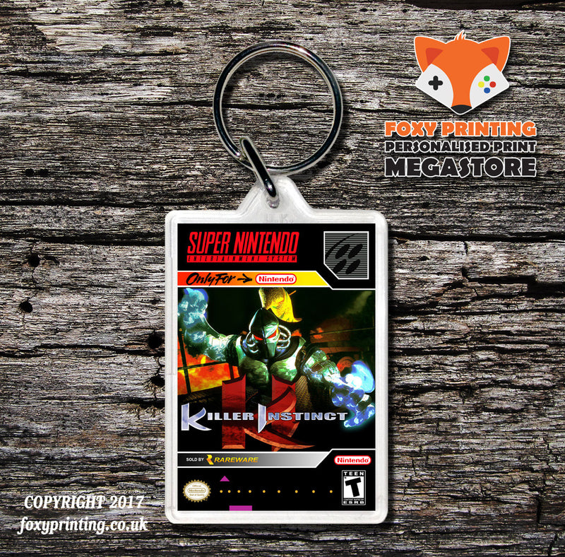Killer Instinct Game Inspired Retro Gaming Keyring