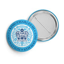 King Charles III Coronation Official BLUE Logo Standard 25mm Metal Pin Badge