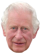 KING CHARLES III Royal Fancy Dress Cardboard Celebrity Party Face Mask