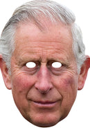 KING CHARLES III on sticks Royal Fancy Dress Cardboard Celebrity Party Face Mask