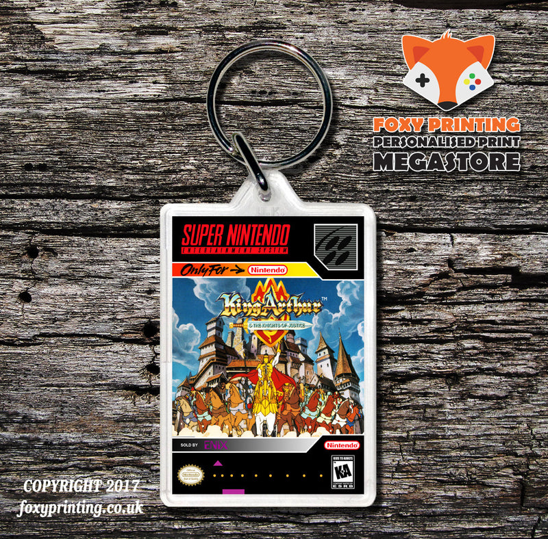 King Arthur And The Knights Of Justice Game Inspired Retro Gaming Keyring