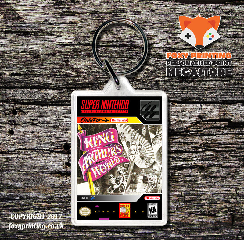 King Arthur's World Game Inspired Retro Gaming Keyring