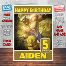 Personalised King In Tekken Inspired Style Game Kids Inspired Birthday Card (SA)