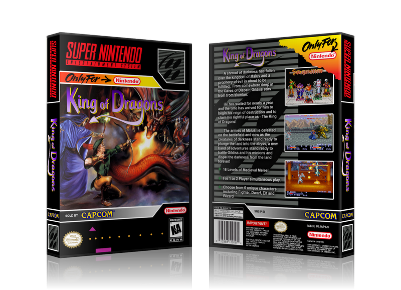 King Of Dragons Replacement Nintendo SNES Game Case Or Cover