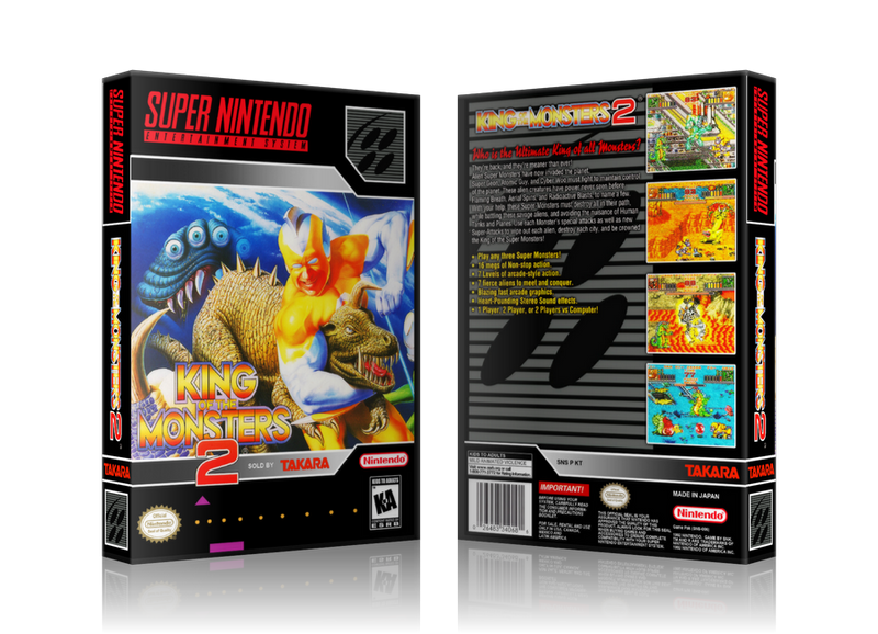 King Of The Monsters 2 Replacement Nintendo SNES Game Case Or Cover