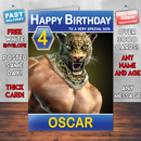 Personalised King Tekken 6 Inspired Style Game Kids Inspired Birthday Card (SA)
