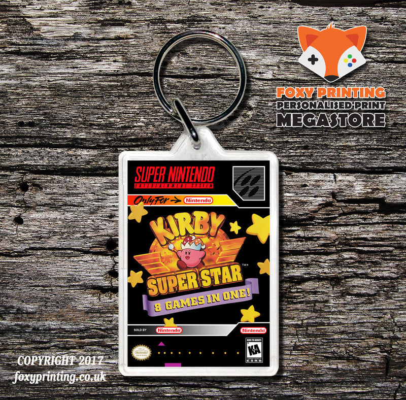 Kirby Super Star Game Inspired Retro Gaming Keyring