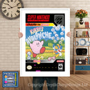 Kirby's Avalanche Super Nintendo GAME INSPIRED THEME Retro Gaming Poster A4 A3 A2 Or A1