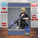 Personalised Knife Iron Beast Inspired Style Game Kids Inspired Birthday Card (SA)