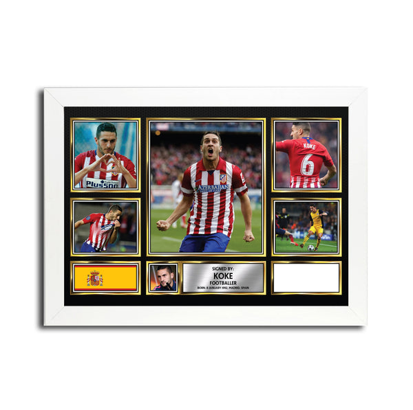 Koke MC1626 Printed Signature Football Poster