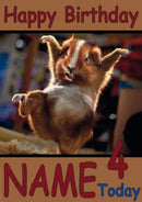 Kung Fu Guinipig Funny Kids Adult Personalised Birthday Card Gift Present