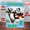 Kung Fu Panda 3 Theme Style Personalised Kids Inspired Movie Birthday Card (SA)