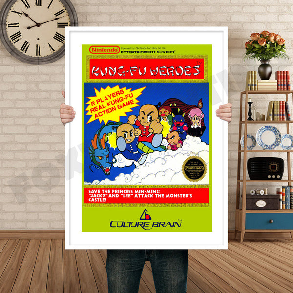 Kungfu Heroes Retro Game Inspired Theme Nintendo NES Gaming