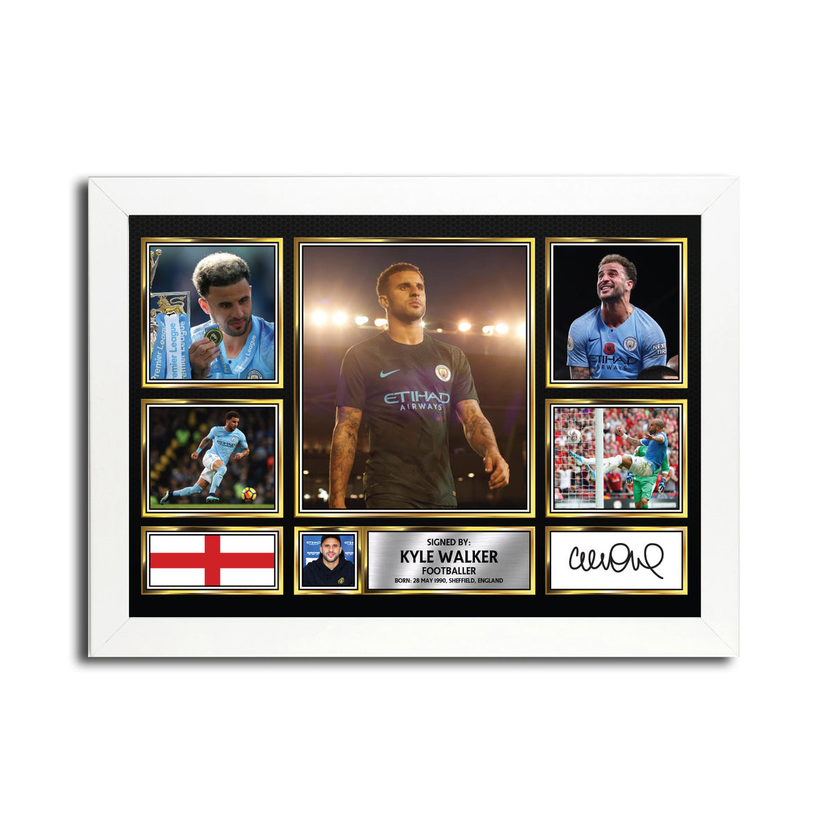 Kyle Walker MC1627 Printed Signature Football Poster