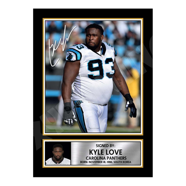 Kyle Love 2 American Football Printed Signature Print