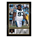 Kyle Love 2 Limited Edition Football Signed Print - American Footballer
