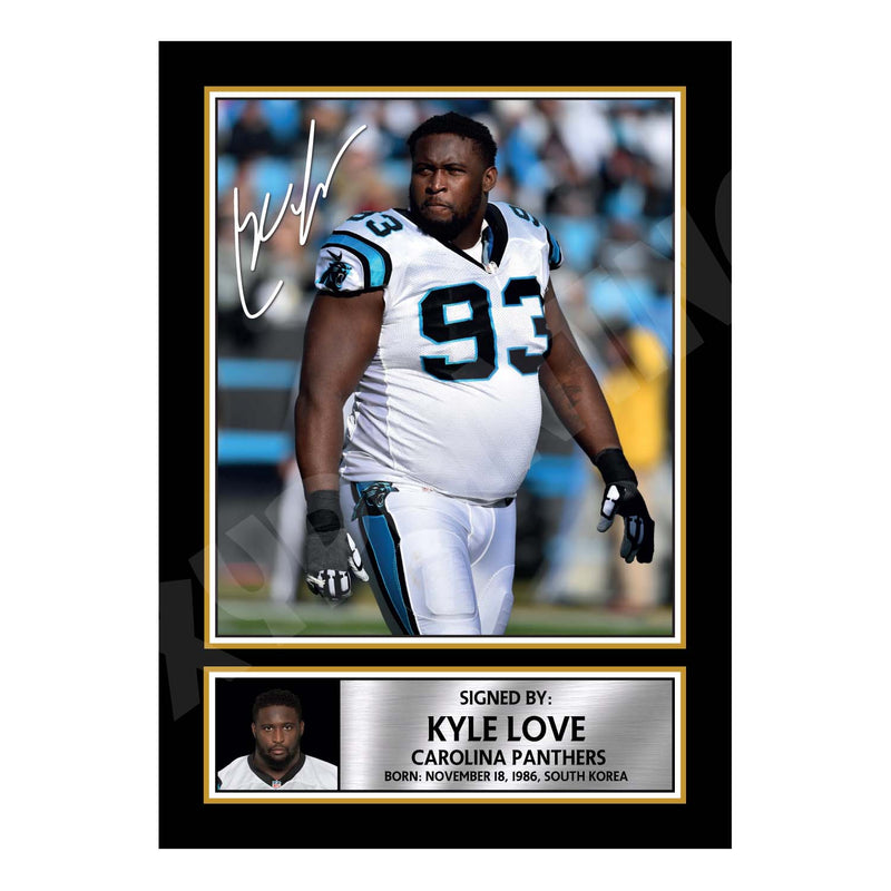 Kyle Love 2 Limited Edition Football Signed Print - American Footballer