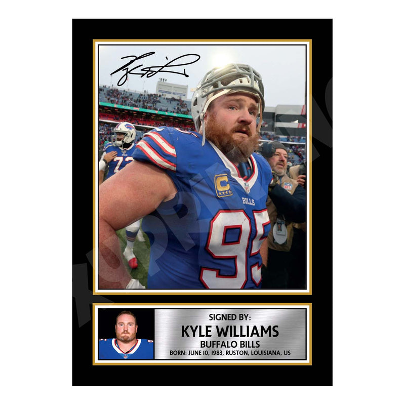 Kyle Williams 2 Limited Edition Football Signed Print - American Footballer
