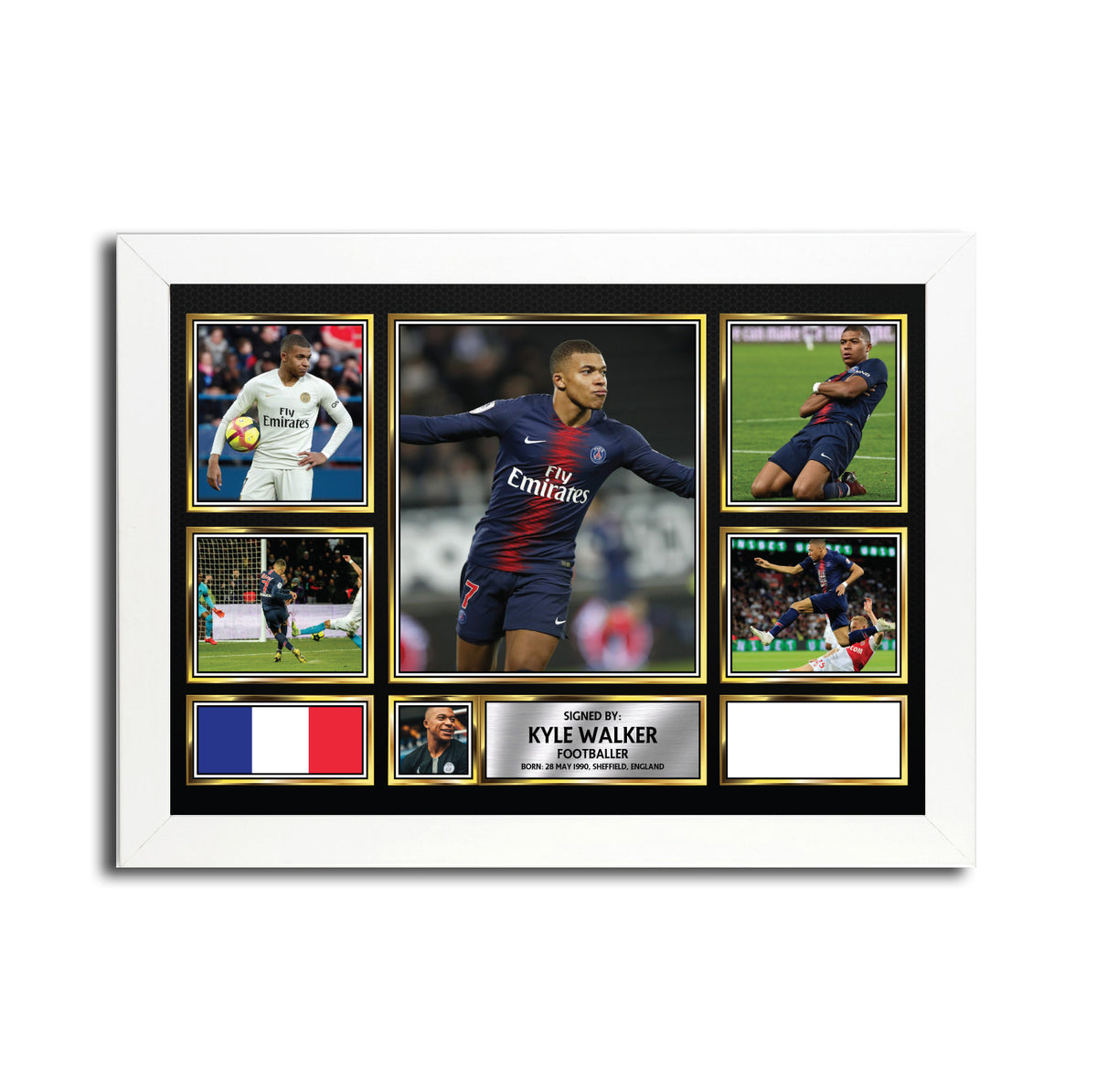 Kylian Mbappé MC1628 Printed Signature Football Poster