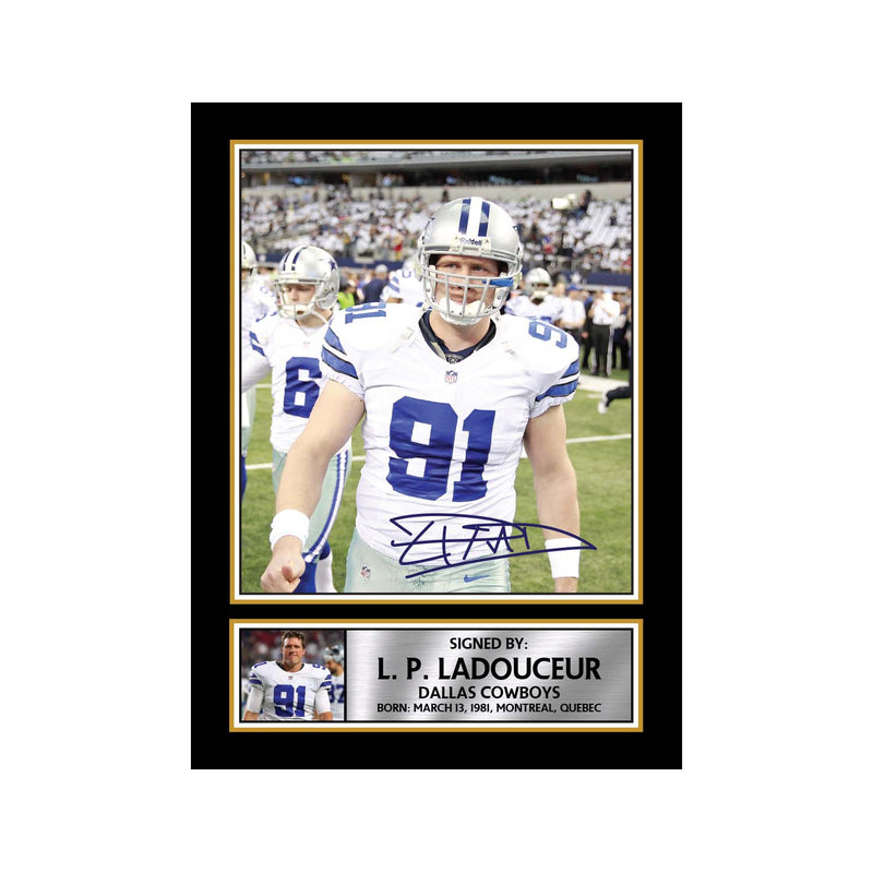 L. P. Ladouceur Limited Edition Football Signed Print - American Footballer