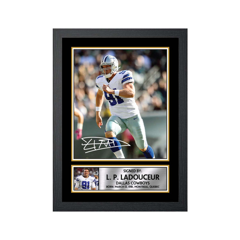 L. P. Ladouceur 2 Limited Edition Football Signed Print - American Footballer