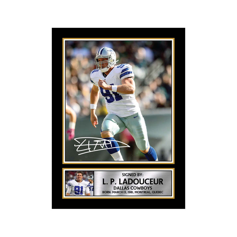 L. P. Ladouceur 2 Limited Edition Football Signed Print - American Footballer