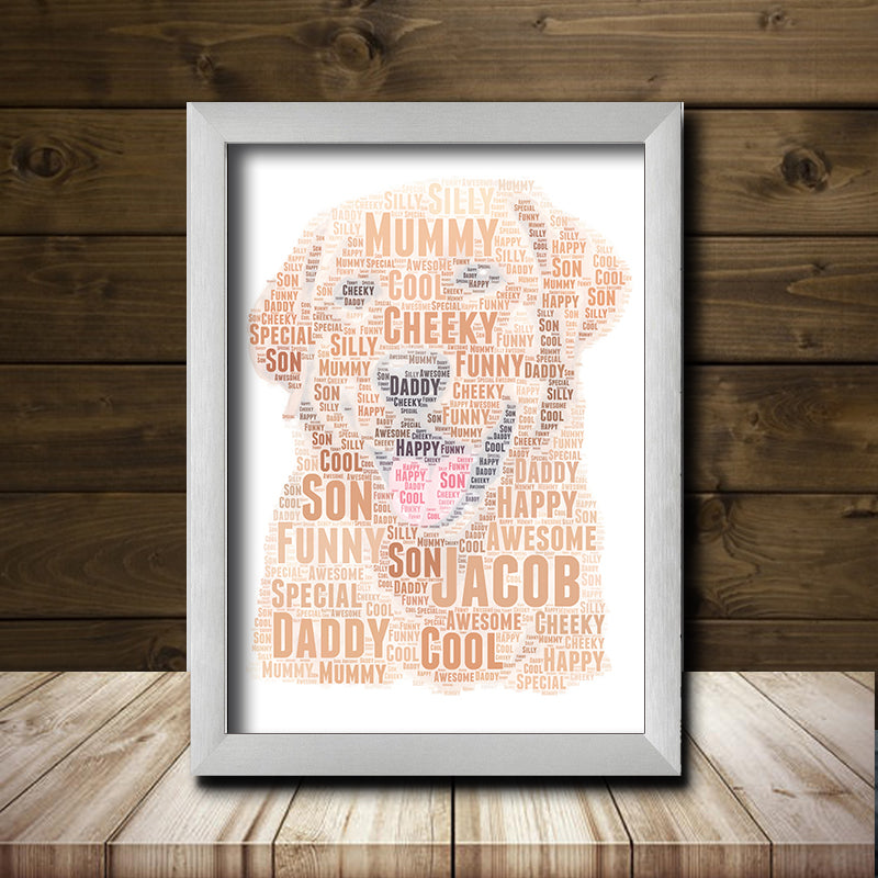 Personalised Labrador 1 Word Art Poster Print