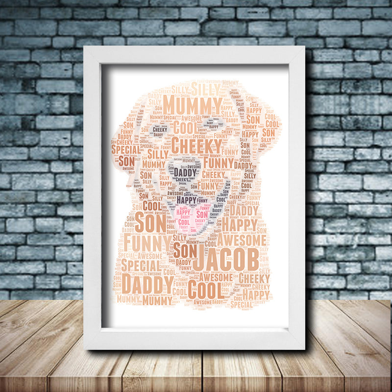 Personalised Labrador 1 Word Art Poster Print