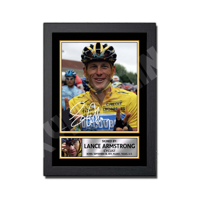 LANCE ARMSTRONG Limited Edition Athletics Signed Print - Athletic