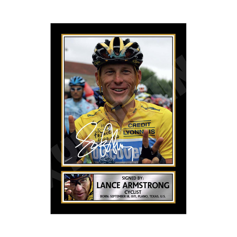 LANCE ARMSTRONG Limited Edition Athletics Signed Print - Athletic