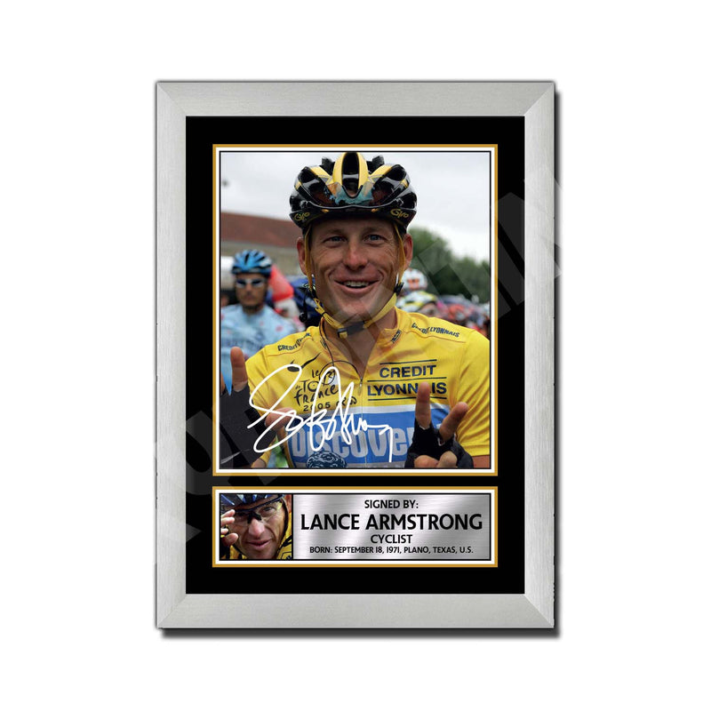 LANCE ARMSTRONG Limited Edition Athletics Signed Print - Athletic