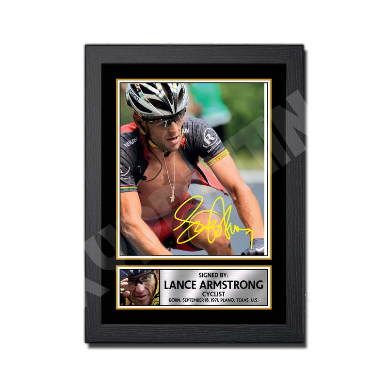 LANCE ARMSTRONG 2 Limited Edition Athletics Signed Print - Athletic