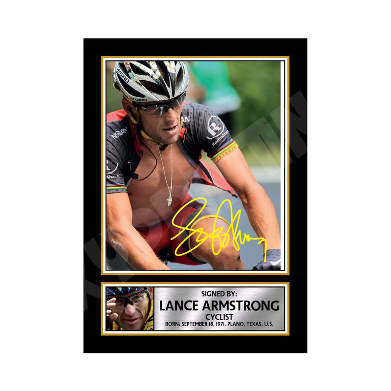 LANCE ARMSTRONG 2 Limited Edition Athletics Signed Print - Athletic