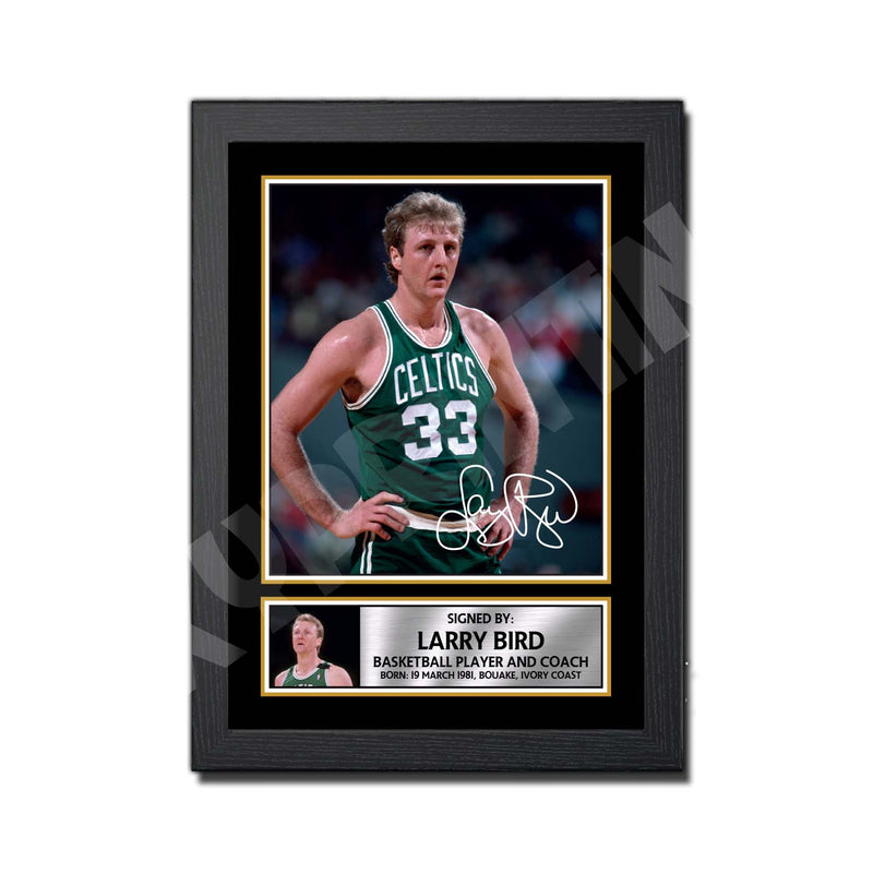 LARRY BIRD 2 Limited Edition Basketball Player Signed Print - Basketball
