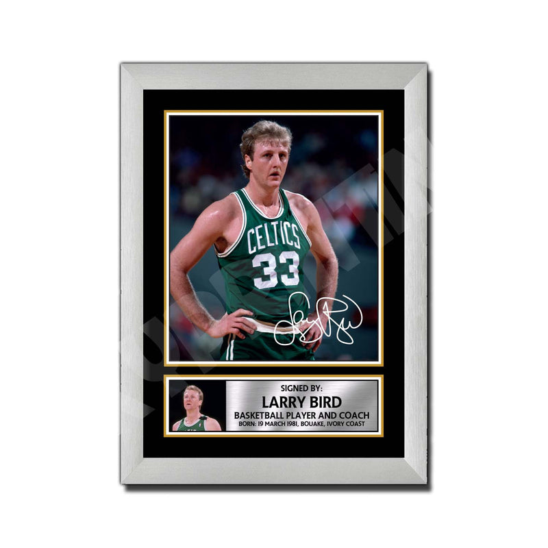 LARRY BIRD 2 Limited Edition Basketball Player Signed Print - Basketball