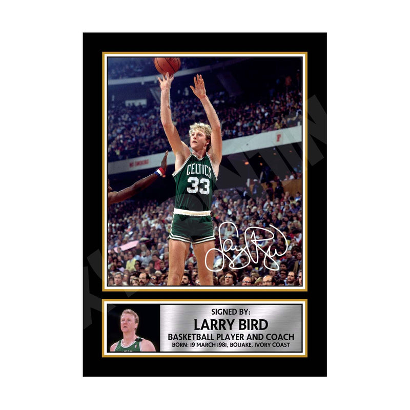 LARRY BIRD (1) Limited Edition Basketball Player Signed Print - Basketball