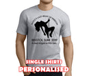 Last Night Stripper Black Custom Stag T-Shirt - Any Name - Party Tee
