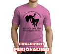 Last Night Stripper Black Custom Stag T-Shirt - Any Name - Party Tee
