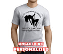 Last Night Stripper Black Custom Stag T-Shirt - Any Name - Party Tee