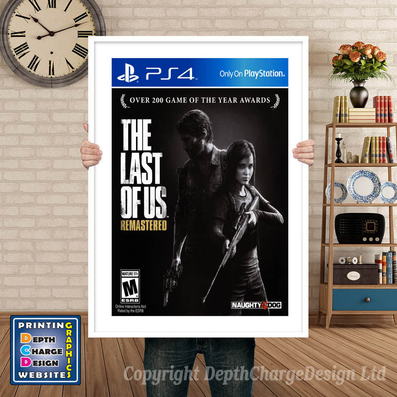 LAST OF US REMASTERED PS4 GAME INSPIRED THEME PS4 GAME INSPIRED THEME Retro Gaming Poster A4 A3 A2 Or A1