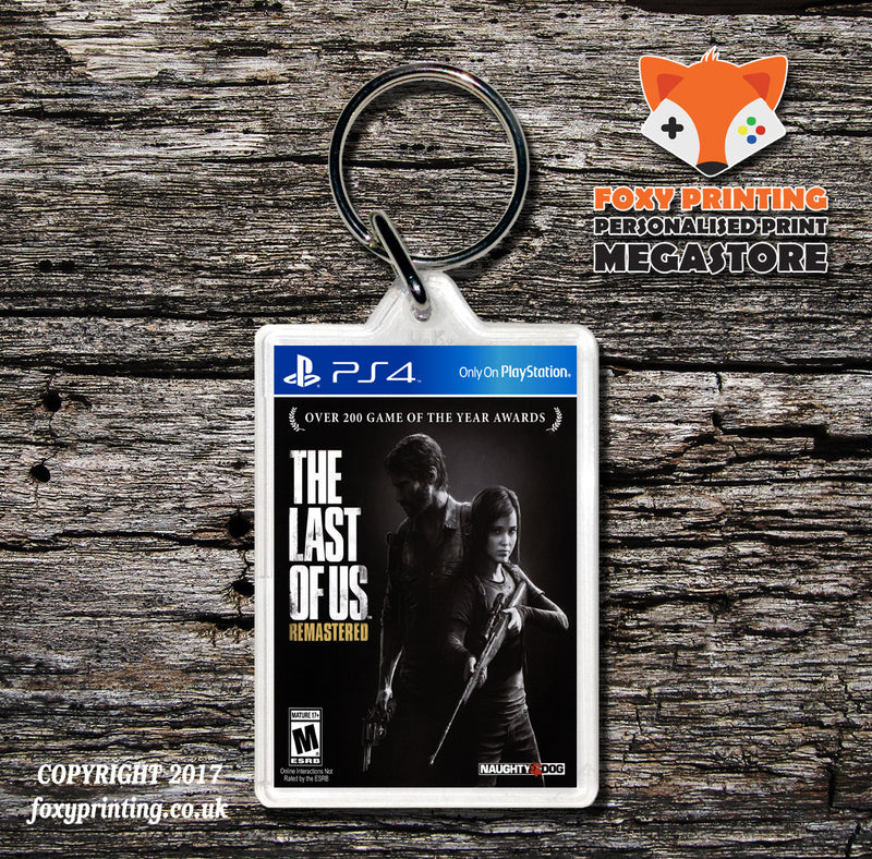 LAST OF US REMASTERED PS4 Game Inspired Retro Gaming Keyring