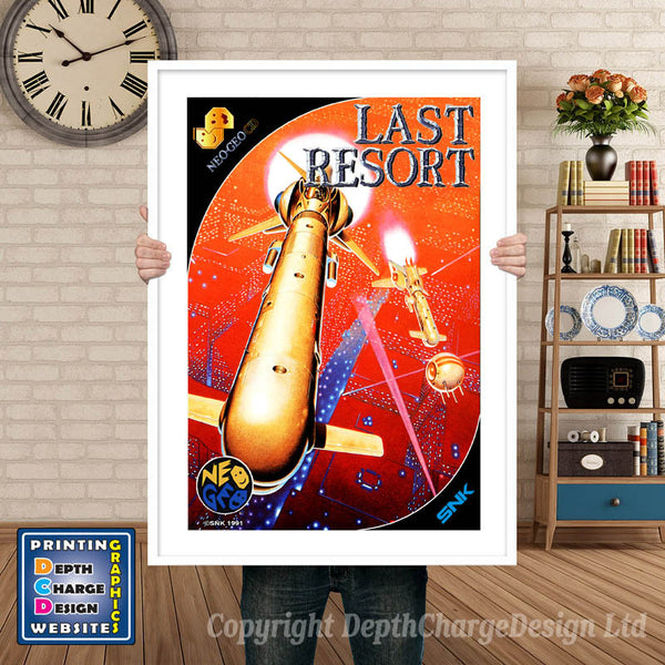Last Resort NEO GEO Game Inspired Theme Retro Gaming Poster