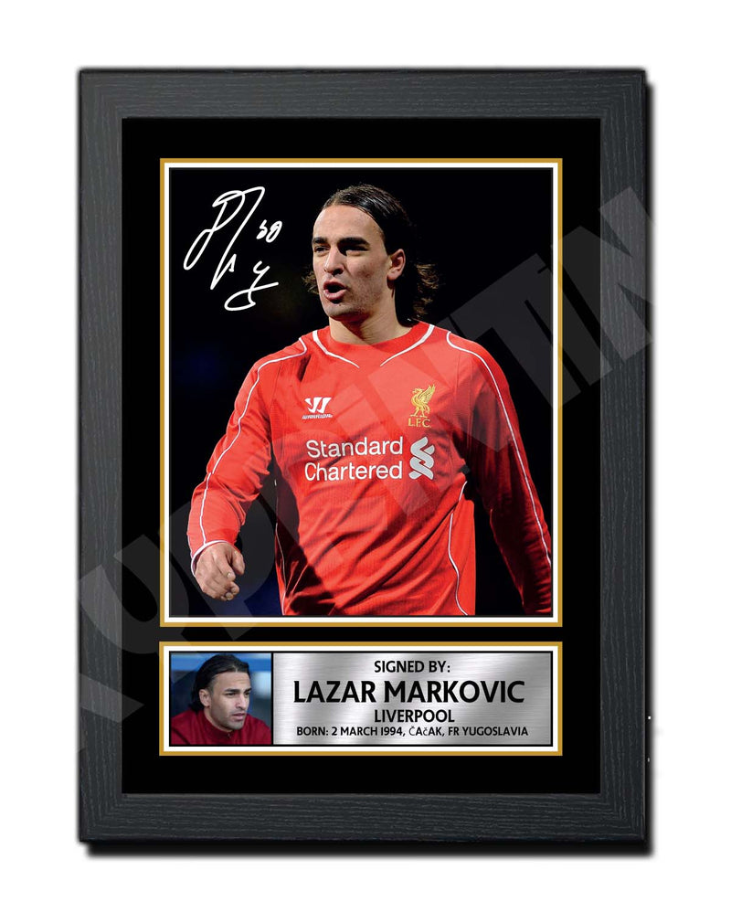 LAZAR MARKOVIC 2 Limited Edition Football Player Signed Print - Football